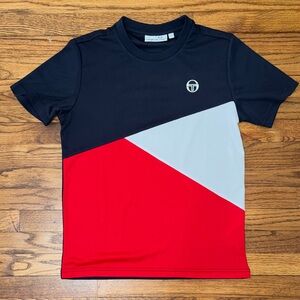 Sergio Tacchini Red, White, and Black T-Shirt